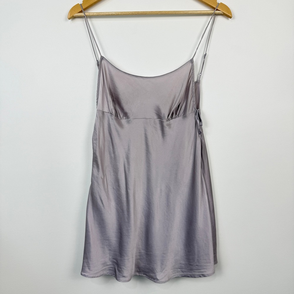 Vintage Victoria's Secret Silk Babydoll Slip Dress Chemise Women Medium Lavender